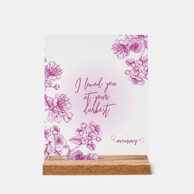 purple acrylic gift acrylic sign (Front)