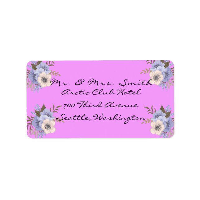 Purple Address Labels (Front)
