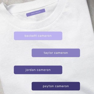 Purple Adhesive Waterproof Name