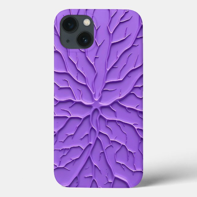 Purple Aesthetic Embossed iPhone Case (Back)