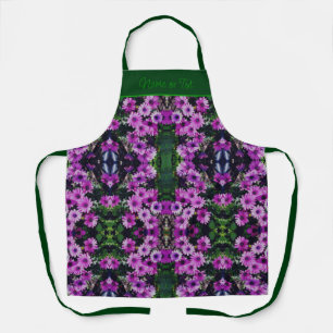 Purple African Daisy Flowers Abstract Personalised Apron