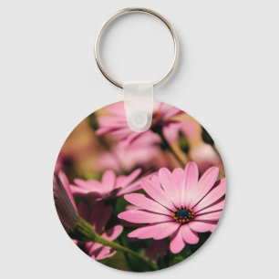 Purple African Daisy Key Ring