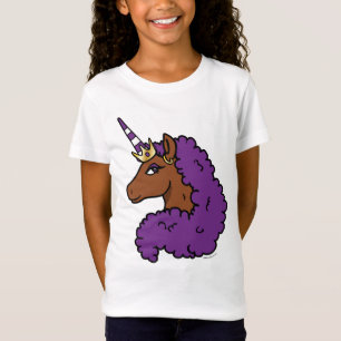 Purple Afro Unicorn T-Shirt