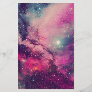 Purple Afterglow Galaxy Stationery