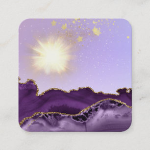 *~* Purple Agate Energy Ball of Light Square Business Card