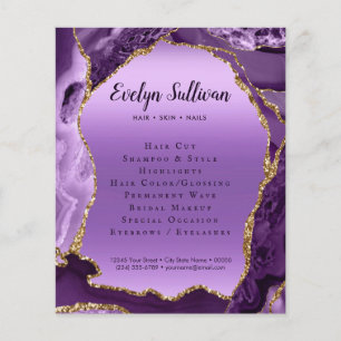Purple Agate Faux Foil Flyer