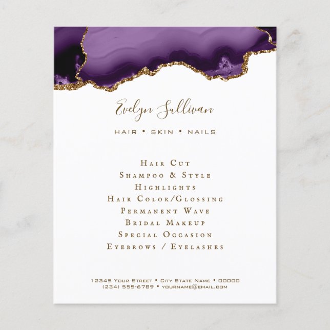 purple agate flyer (Front)