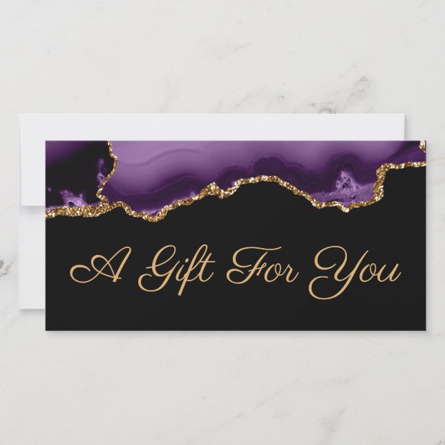 purple agate gift certificate (Front)
