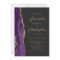 Purple Agate Gold Modern Script Slate Wedding