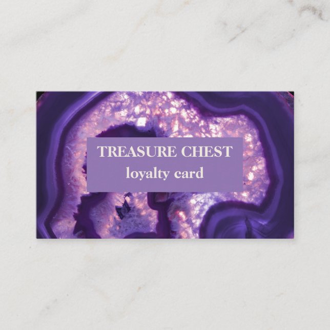 Purple Agate Loyalty Rewards Card (Front)