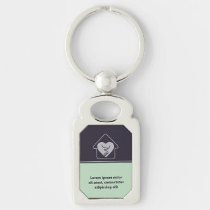 Purple Aged Care Promotional Custom Logo Key Ring