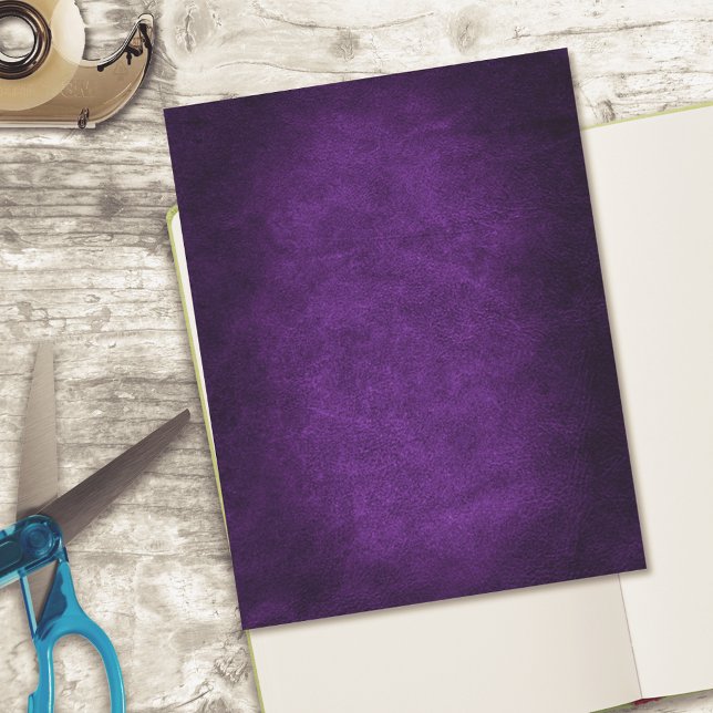Purple Aged Rustic Faux Leather Scrapbook Cards (Creator Uploaded)
