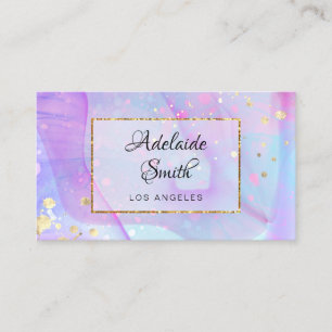 purple alcohol ink  business card