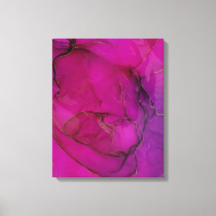 Purple alcohol ink canvas print