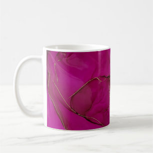 Purple alcohol ink coffee mug