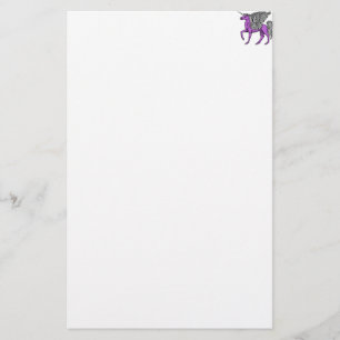 Purple Alicorn/Pegacorn/Winged Unicorn Stationery