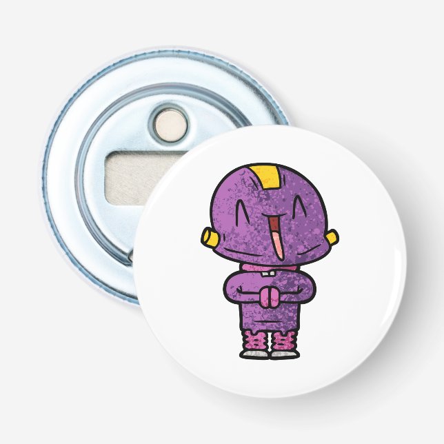 purple alien bottle opener (Front)