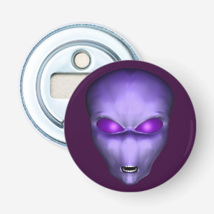 Purple Alien Head Bottle Opener