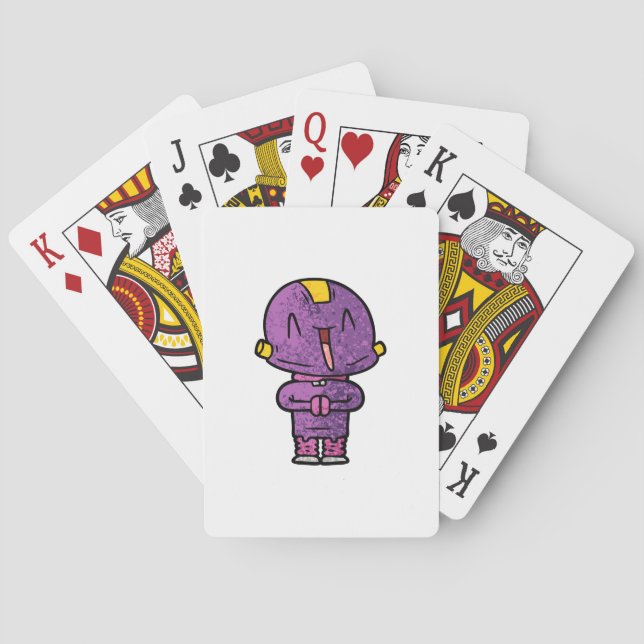 purple alien playing cards (Back)