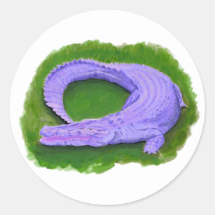 Purple alligator / Florida crocodile Egypt animal Classic Round Sticker
