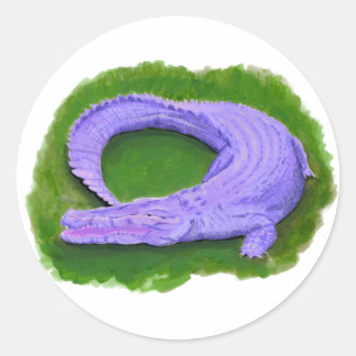 Purple alligator / Florida crocodile Egypt animal Classic Round Sticker