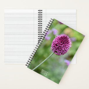 Purple Allium Flower Bloom Floral Notebook
