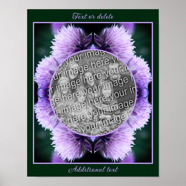 Purple Allium Personalised Create Your Own Photo Poster (Front)