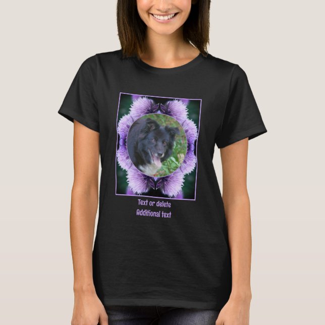 Purple Allium Personalised Create Your Own Photo T-Shirt (Front)