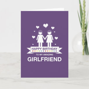 Purple   Amazing Girlfriend   Happy Birthday Card