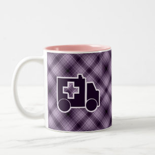Purple Ambulance Two-Tone Coffee Mug