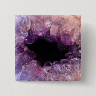 Purple Amethyst 15 Cm Square Badge