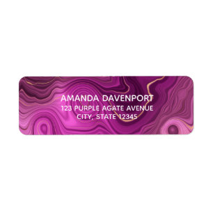 Purple Amethyst And Gold Abstract Agate