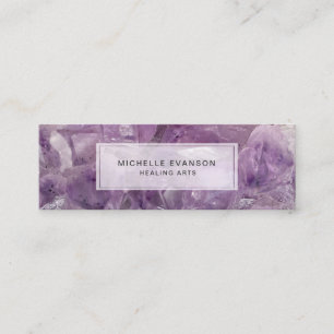 Purple Amethyst Boho Crystal Healing Arts Mini Business Card