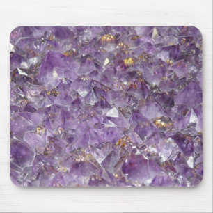 Purple amethyst crystal gem stone look mouse mat
