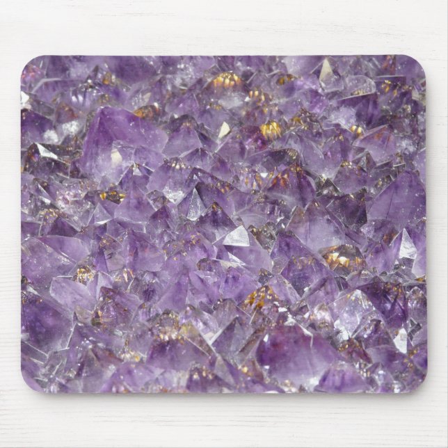 Purple amethyst crystal gem stone look mouse mat (Front)