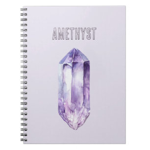 Purple Amethyst Crystal Notebook