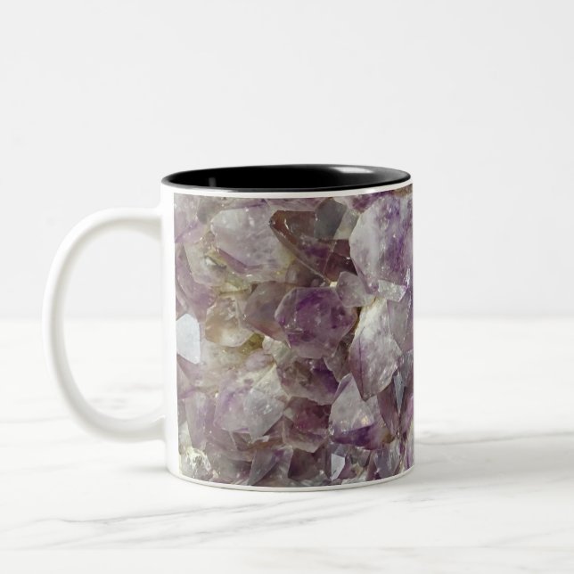 Purple Amethyst Crystal Stone Art Mug (Left)