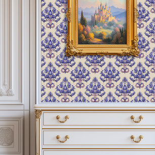 Purple Amethyst Damask Princesscore Wallpaper