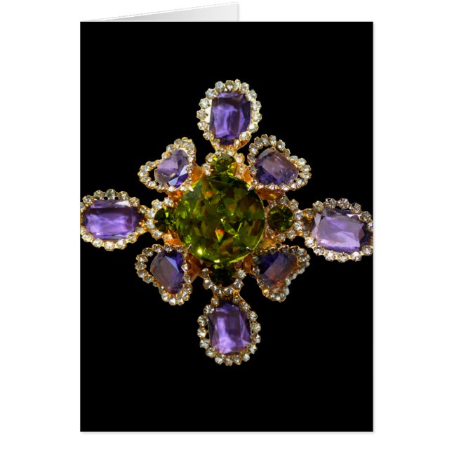 Purple Amethyst Diamonds Emeralds jewellery  (Front)