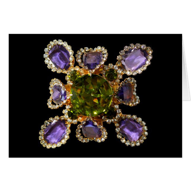 Purple Amethyst Diamonds Emeralds jewellery  (Front Horizontal)