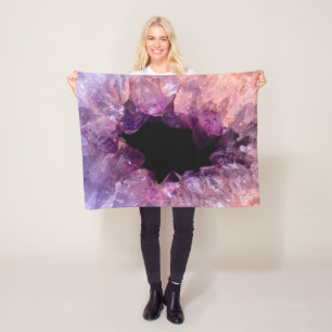 Purple Amethyst Fleece Blanket
