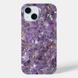 Purple Amethyst Gemstone Custom iPhone 15 Case