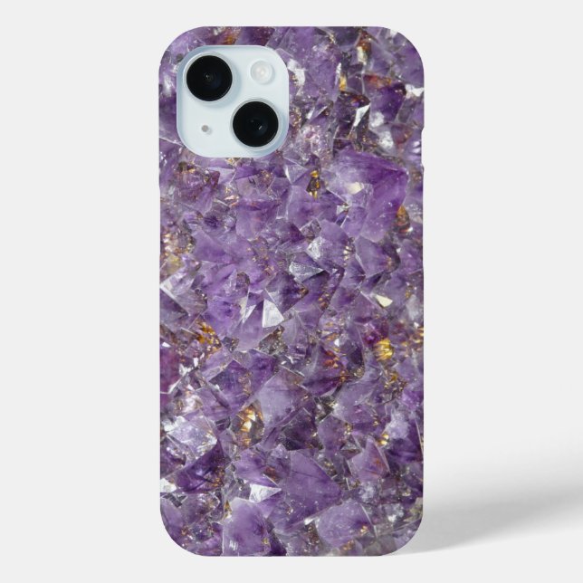 Purple Amethyst Gemstone Custom Case-Mate iPhone Case (Back)