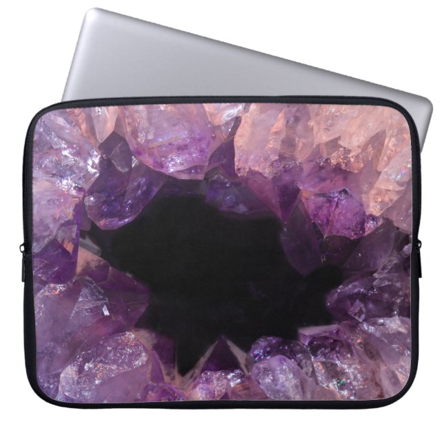 Purple Amethyst Laptop Sleeve (Front)