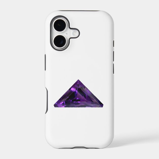 Purple Amethyst Triangle Gemstone (Back)
