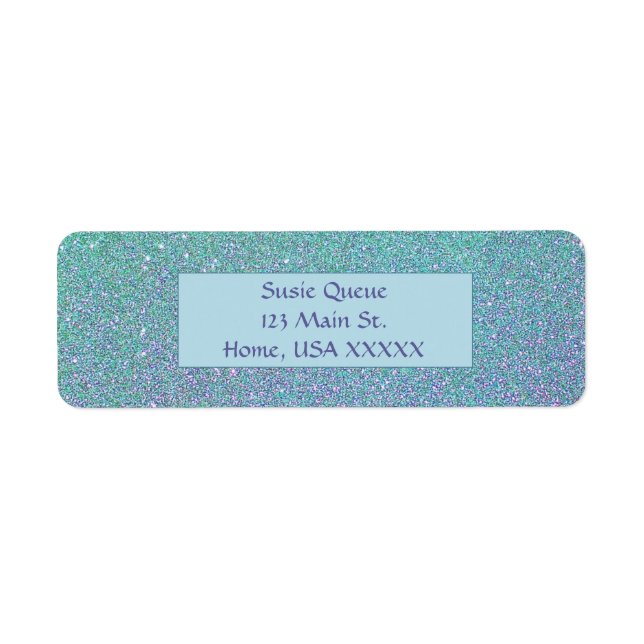 Purple and Aqua Glitter (Front)
