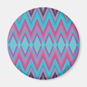 Purple and Aqua Tribal Magnet