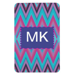 Purple and Aqua Tribal Magnet