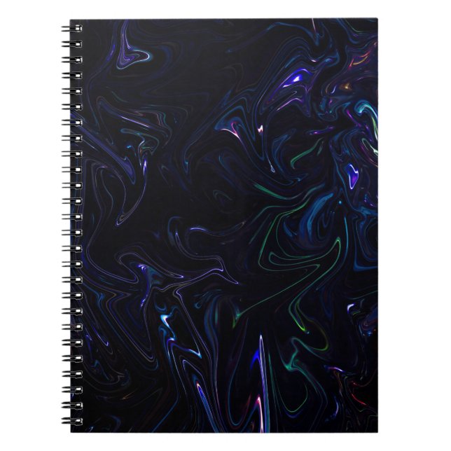 Purple and black abstract painting notebook (Front)