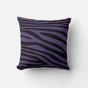 Purple and Black Animal print skin of Zebra Cushion